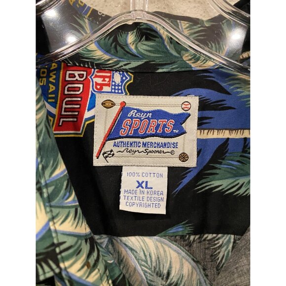 Reyn Spooner NFL Pro Bowl Shirt Mens XL Hawaii 2005 Football All Star Palm 2000s - Picture 3 of 4